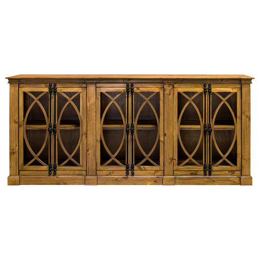 Pescara 6 Door Glass Buffet/Console WH