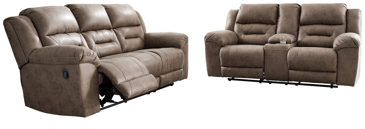 Stoneland Sofa and Loveseat Manual Reclining