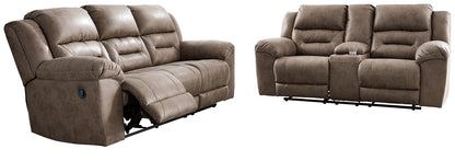 Stoneland Sofa and Loveseat Manual Reclining