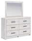 Cayboni Queen Panel Bed with Mirrored Dresser, Chest and Nightstand