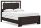 Covetown Queen Panel Bed with Mirrored Dresser, Chest and Nightstand