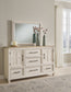 Shaybrock Queen Panel Bed with Mirrored Dresser, Chest and Nightstand