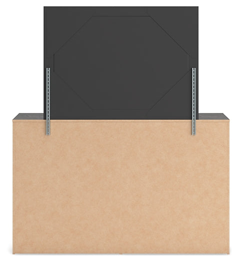 Hollivern Twin Panel Bed with Mirrored Dresser, Chest and Nightstand