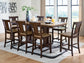 Rylandeen Counter Height Dining Table and 8 Barstools