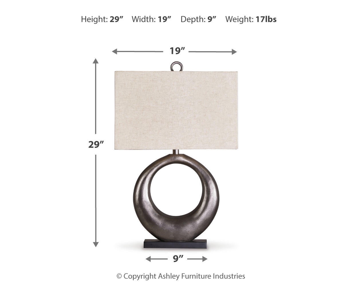 Saria Metal Table Lamp (1/CN)