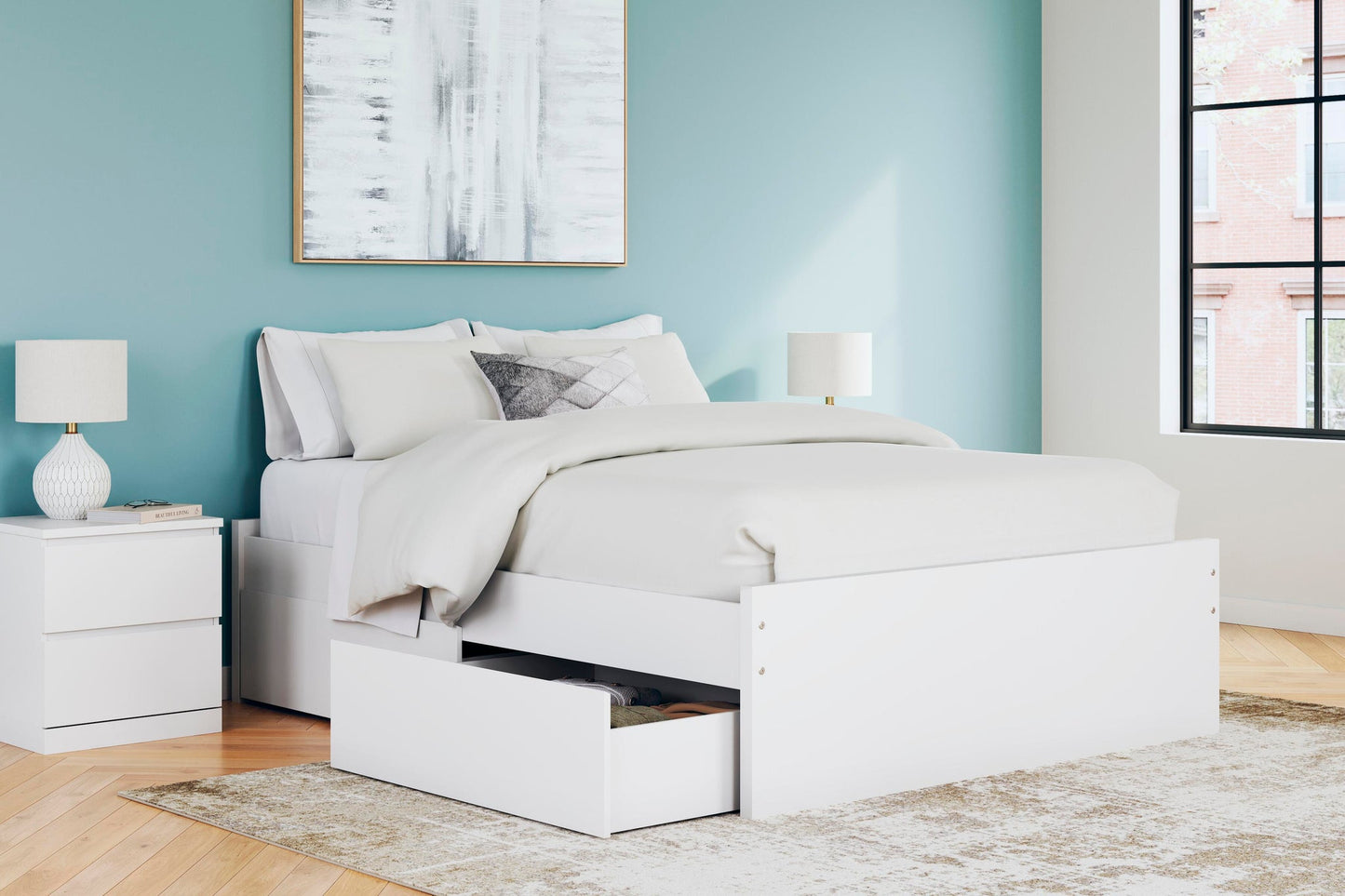 Onita Queen Platform Bed with 1 Side Storage