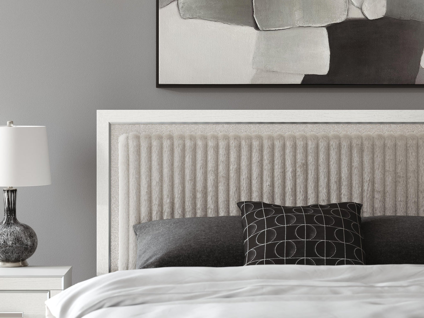 Zuraleus King Upholstered Panel Bed