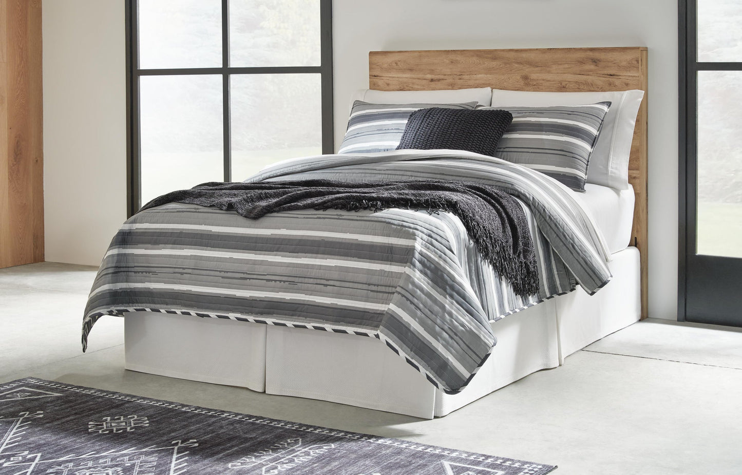 Hyanna Full Panel Headboard, Dresser, Mirror, Chest and Nightstand