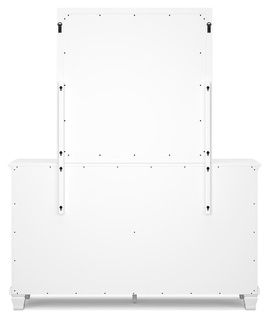 Fortman Full Panel Bed with Mirrored Dresser and Nightstand