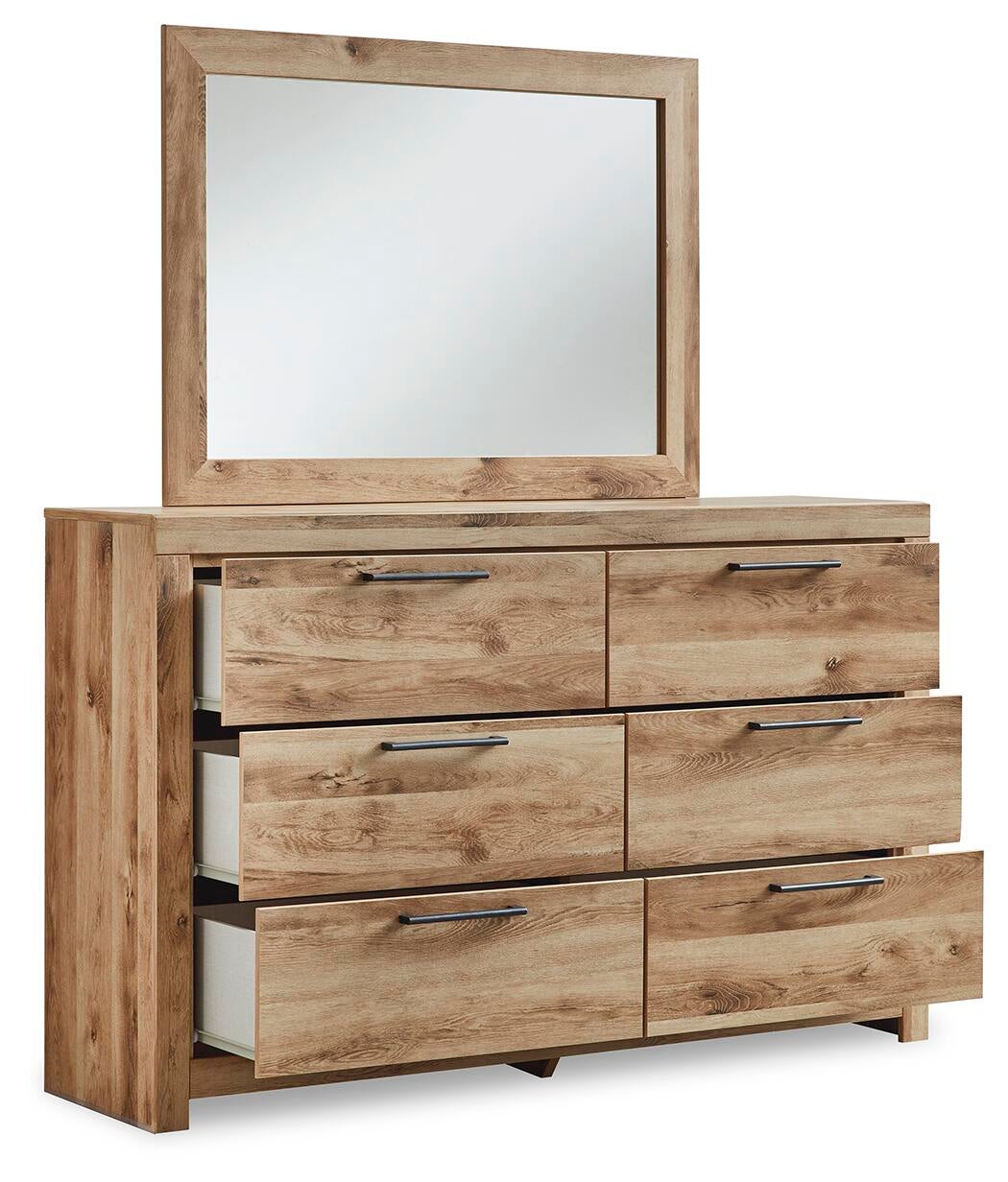 Hyanna Queen Panel Storage Bed with 2 Under Bed Storage Drawer, Dresser, Mirror, Chest and Nightstand