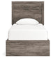 Ralinksi Twin Panel Bed with Mirrored Dresser