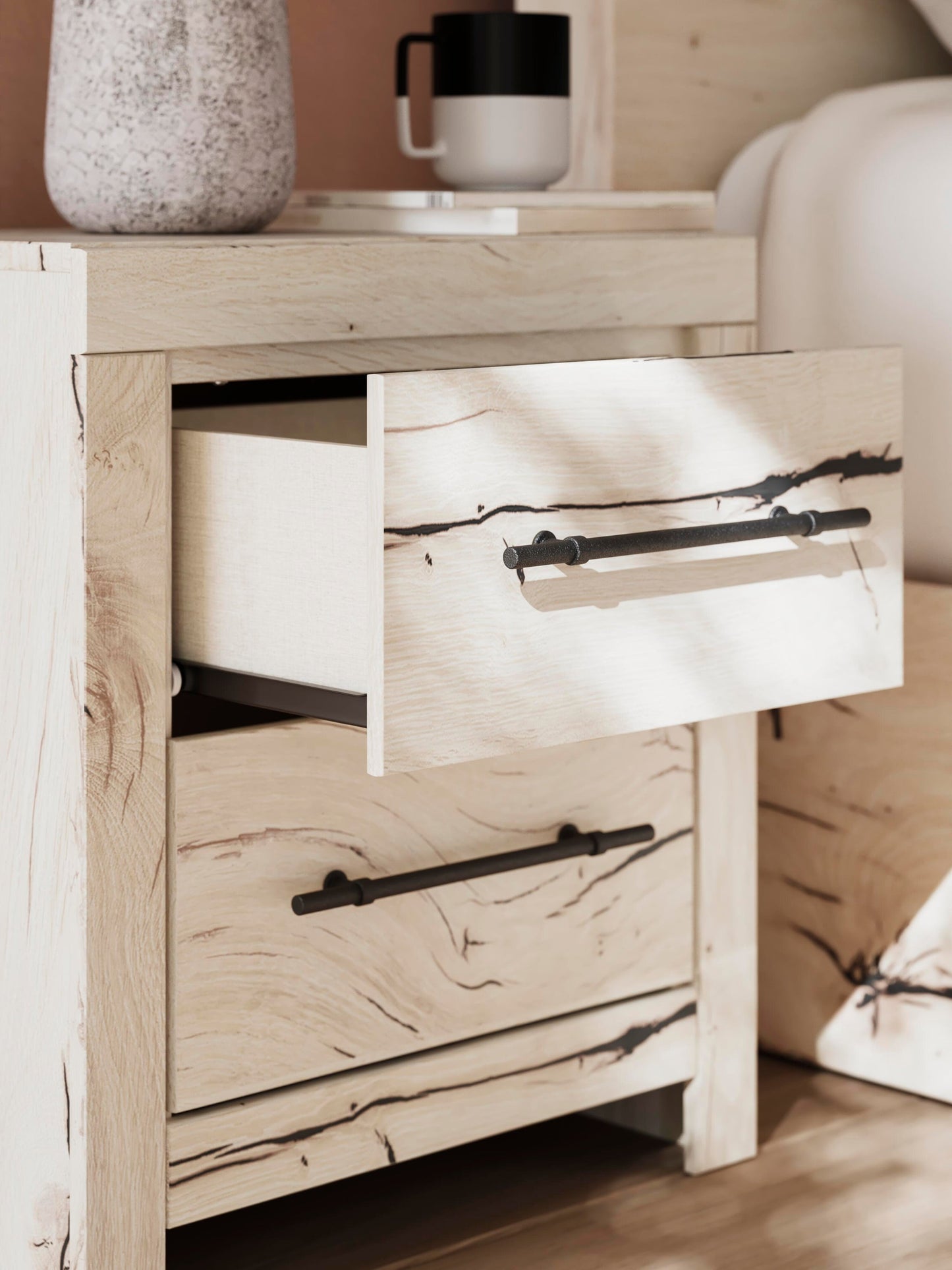 Lawroy Queen Panel Headboard, Dresser, Mirror, Chest and Nightstand
