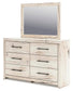 Lawroy King Panel Bed with Storage, Dresser, Mirror, Chest and Nightstand