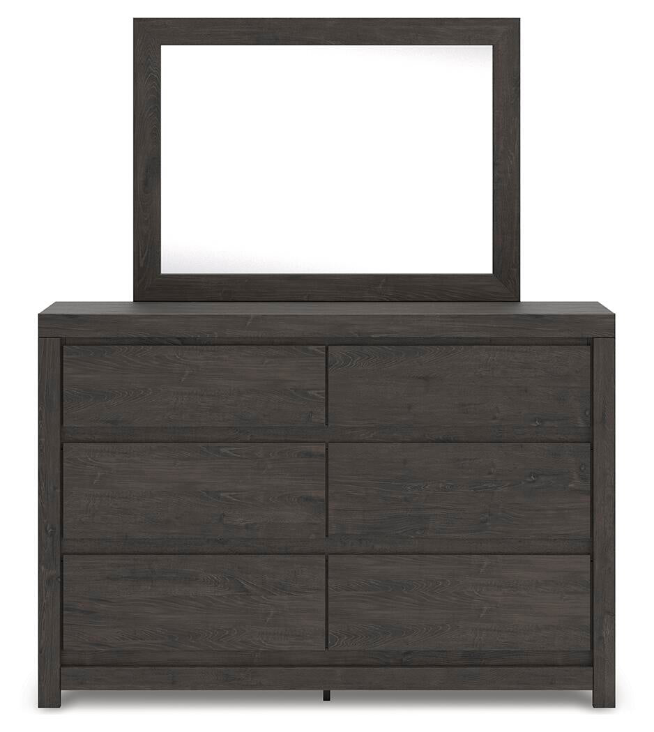 Fraluna Queen Panel Storage Bed, Dresser, Mirror and Nightstand