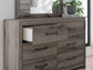 Graystorm Queen Panel Bed, Dresser, Mirror, Chest and Nightstand