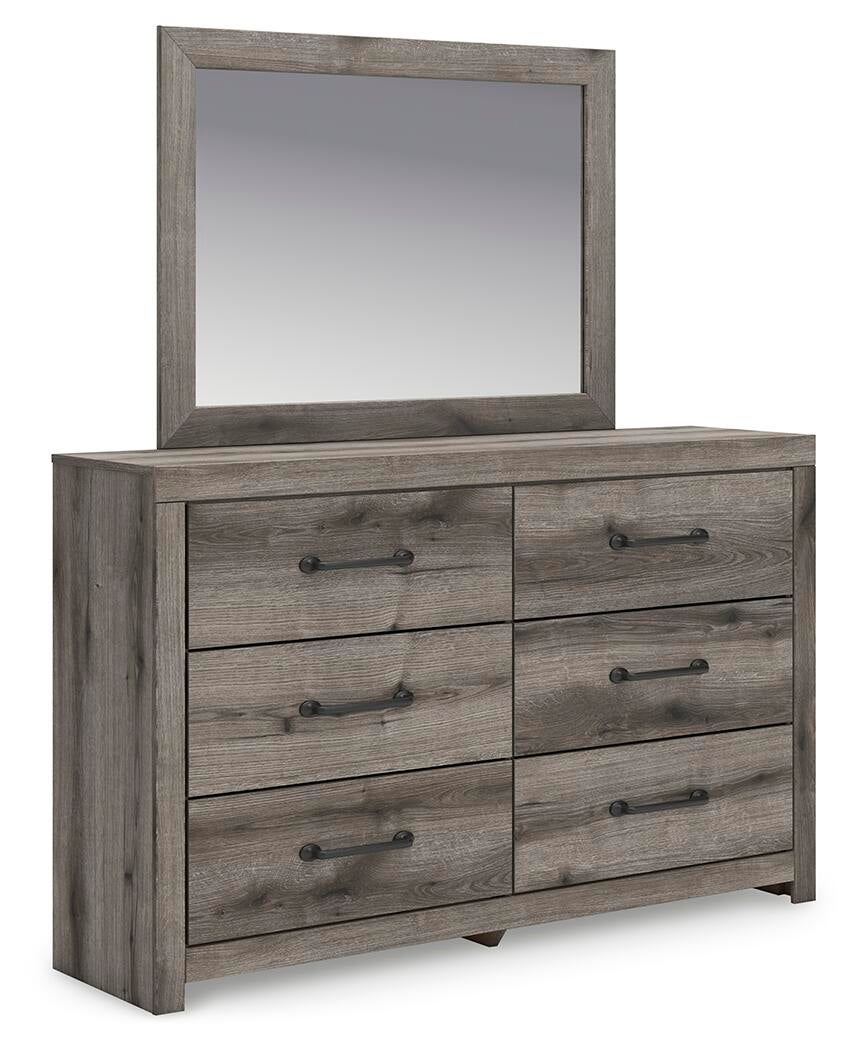 Graystorm Full Panel Storage Bed, Dresser and Mirror
