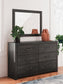 Hollivern Full Panel Storage Bed, Dresser, Mirror and Nightstand