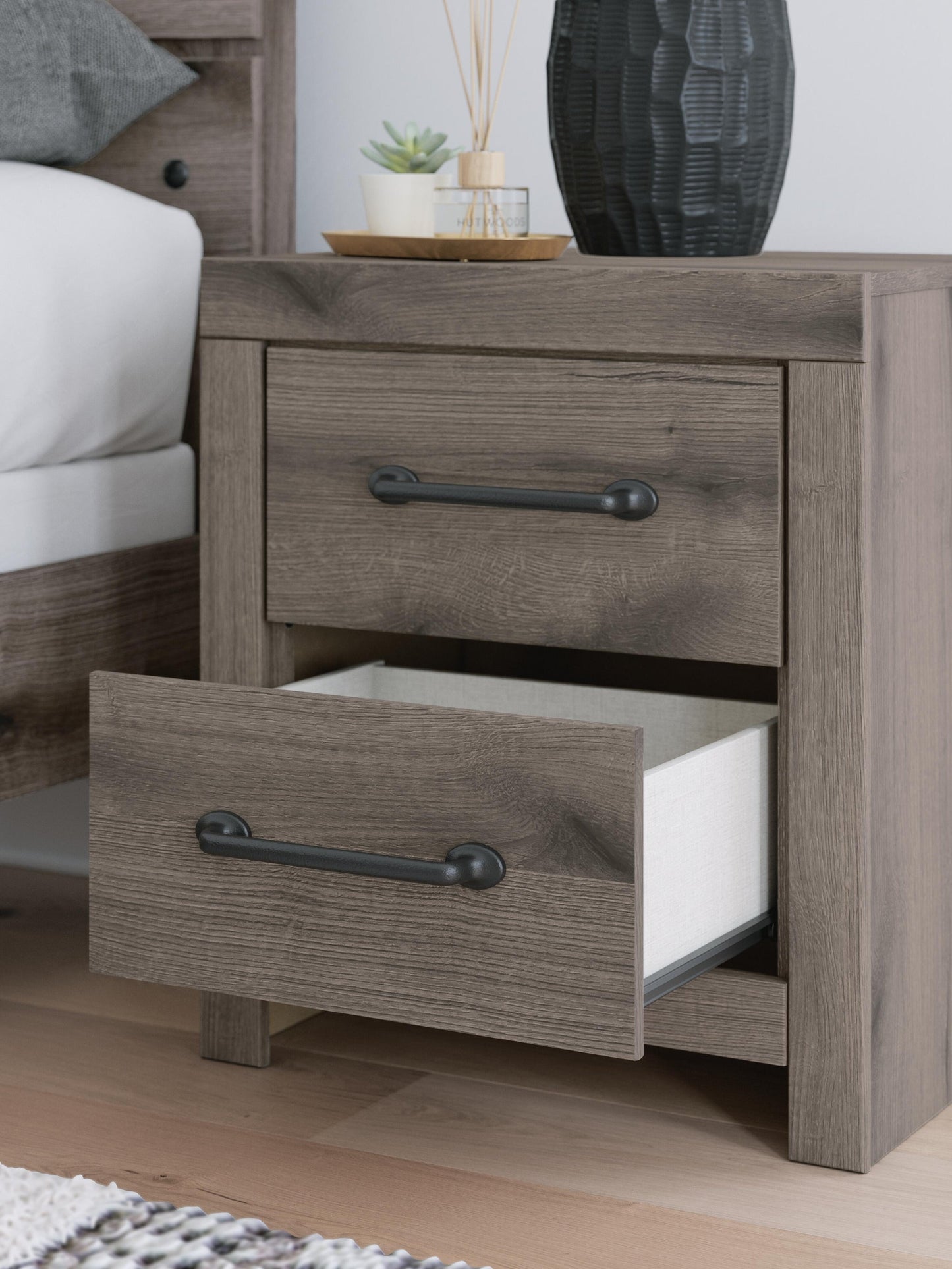 Graystorm King Panel Bed, Dresser and Mirror