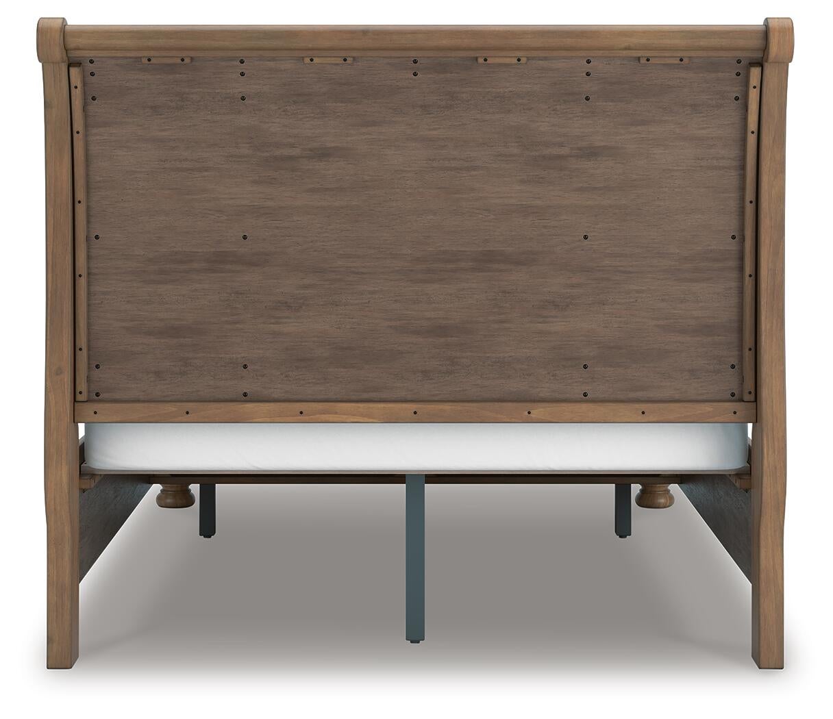 Feddinger Queen Storage Sleigh Bed with Mirrored Dresser, Chest and Nightstand
