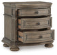 Ardenfield Queen Upholstered Sleigh Bed, Dresser, Mirror, Chest and Nightstand