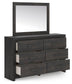 Hollivern Full Panel Storage Bed, Dresser, Mirror, Chest and Nightstand