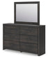 Hollivern Full Panel Storage Bed, Dresser, Mirror, Chest and Nightstand