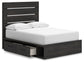 Hollivern Full Panel Storage Bed, Dresser, Mirror, Chest and Nightstand
