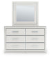 Zuraleus Queen Upholstered Panel Bed, Dresser, Mirror and Nightstand