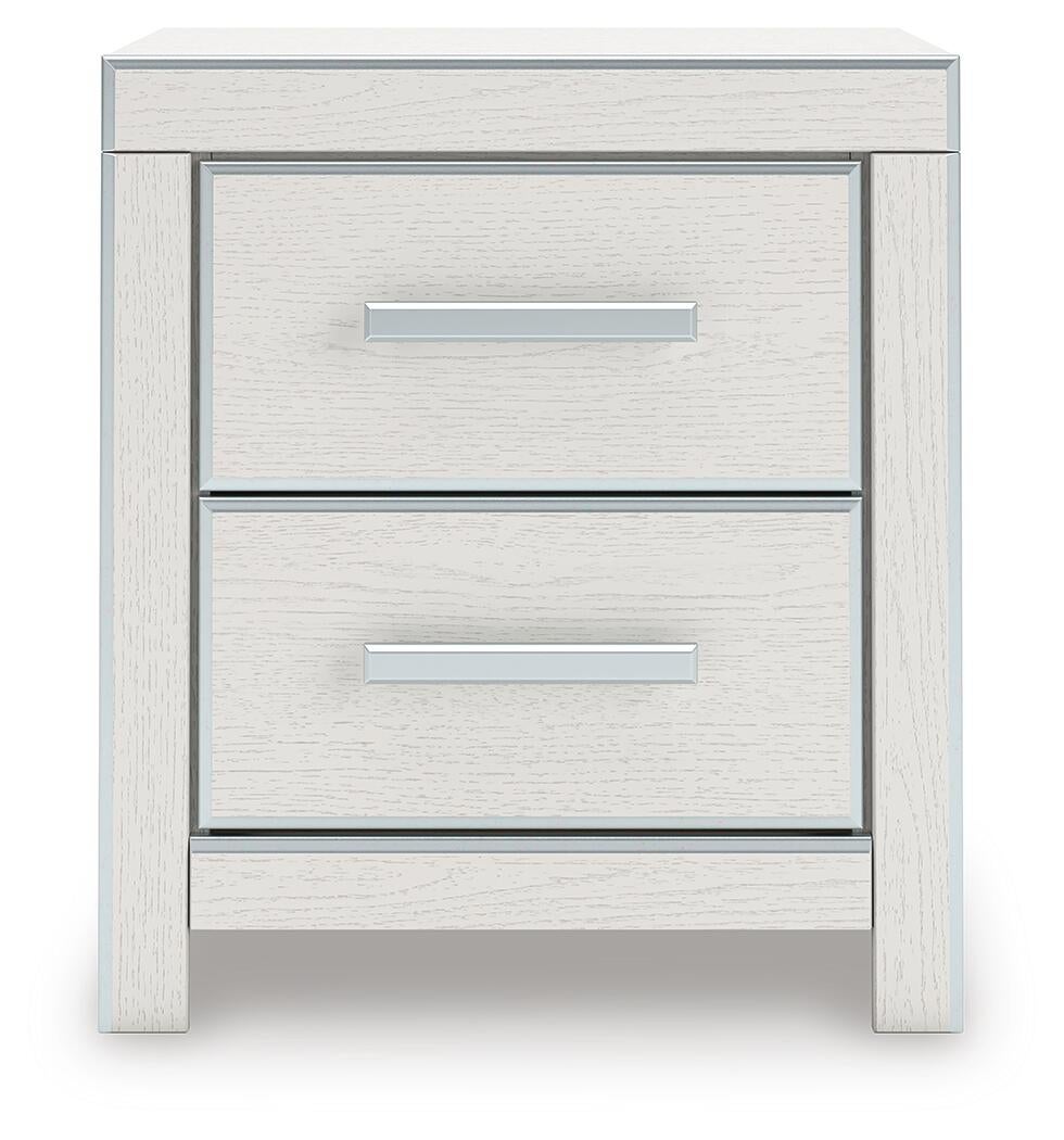 Zuraleus Queen Upholstered Panel Platform Bed, Dresser, Mirror, Chest and Nightstand