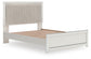 Zuraleus Queen Upholstered Panel Platform Bed, Dresser and Mirror
