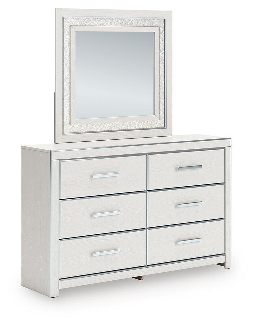Zuraleus King Upholstered Bed, Dresser, Mirror and Nightstand