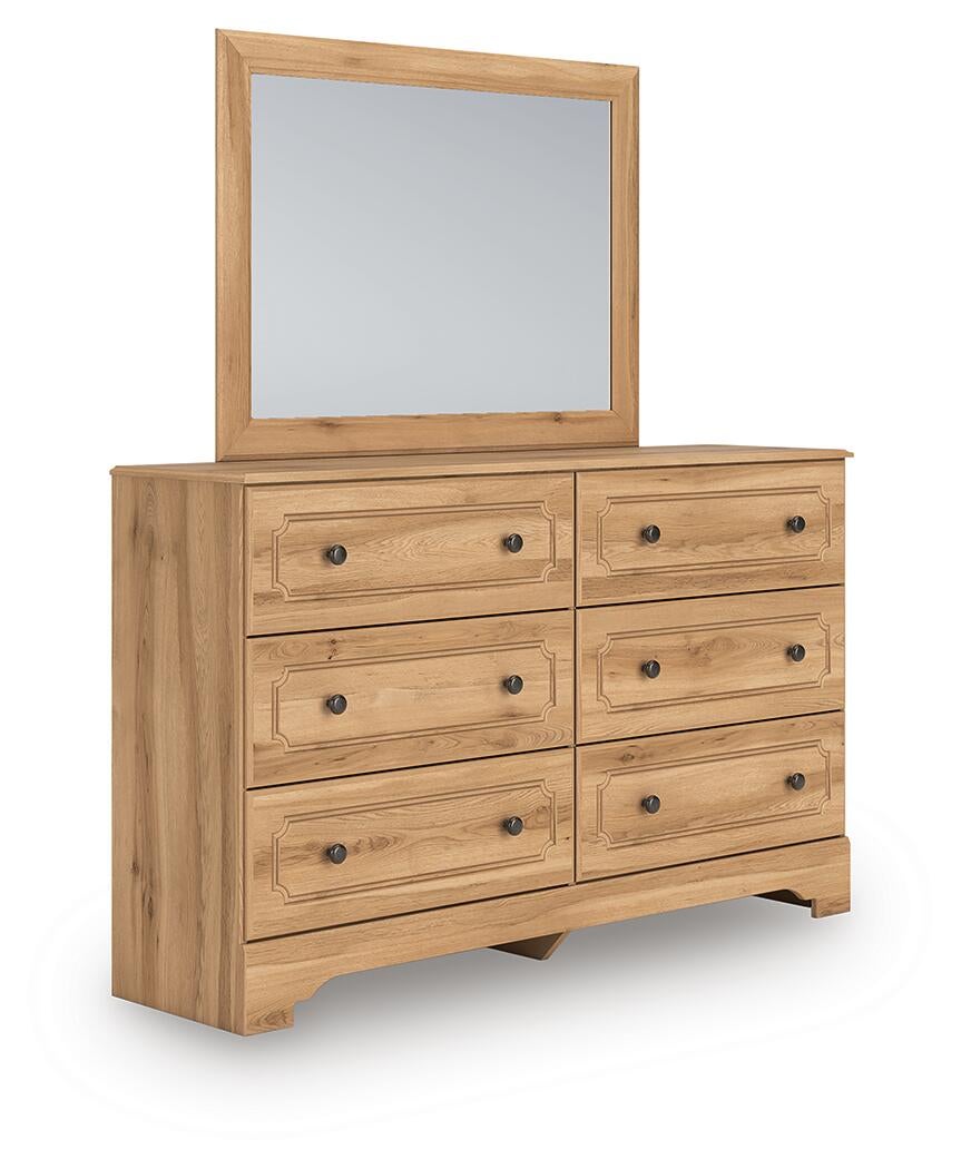 Aleaport Queen Panel Bed with Mirrored Dresser