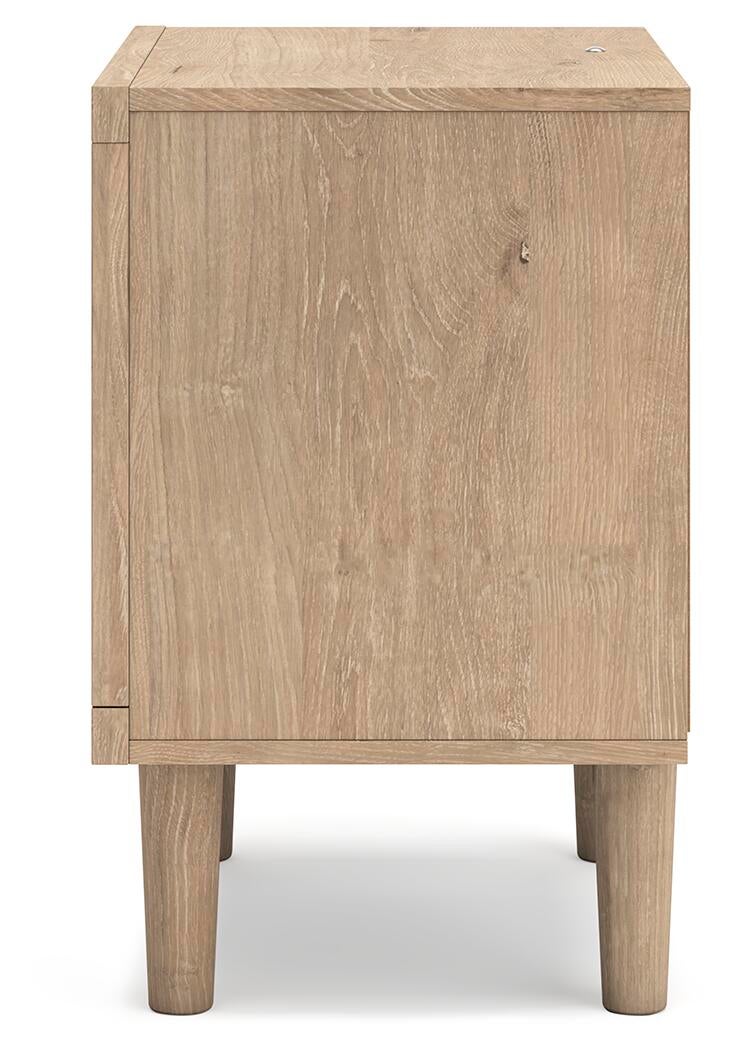 Cielden Full Upholstered Bed with Roll Slats, Dresser, Mirror, Chest and Nightstand