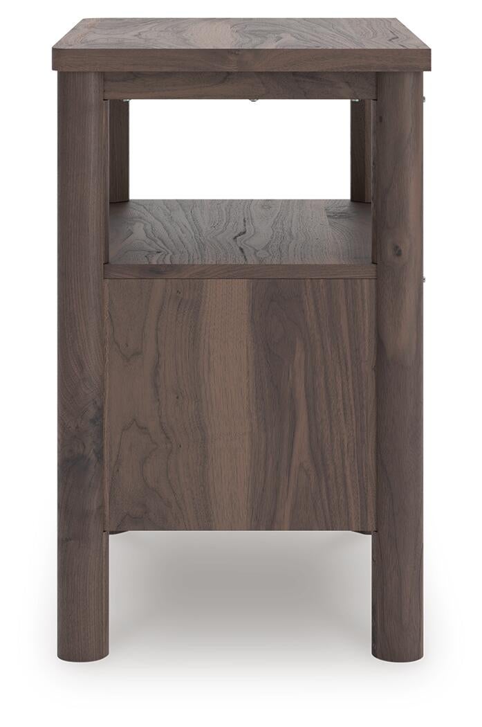 Pamytta Full Upholstered Panel Bed, Dresser, Mirror, Chest and Nightstand